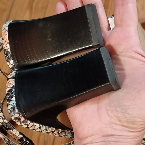 Halston Snakeskin Sandals - Picture 8 of 8